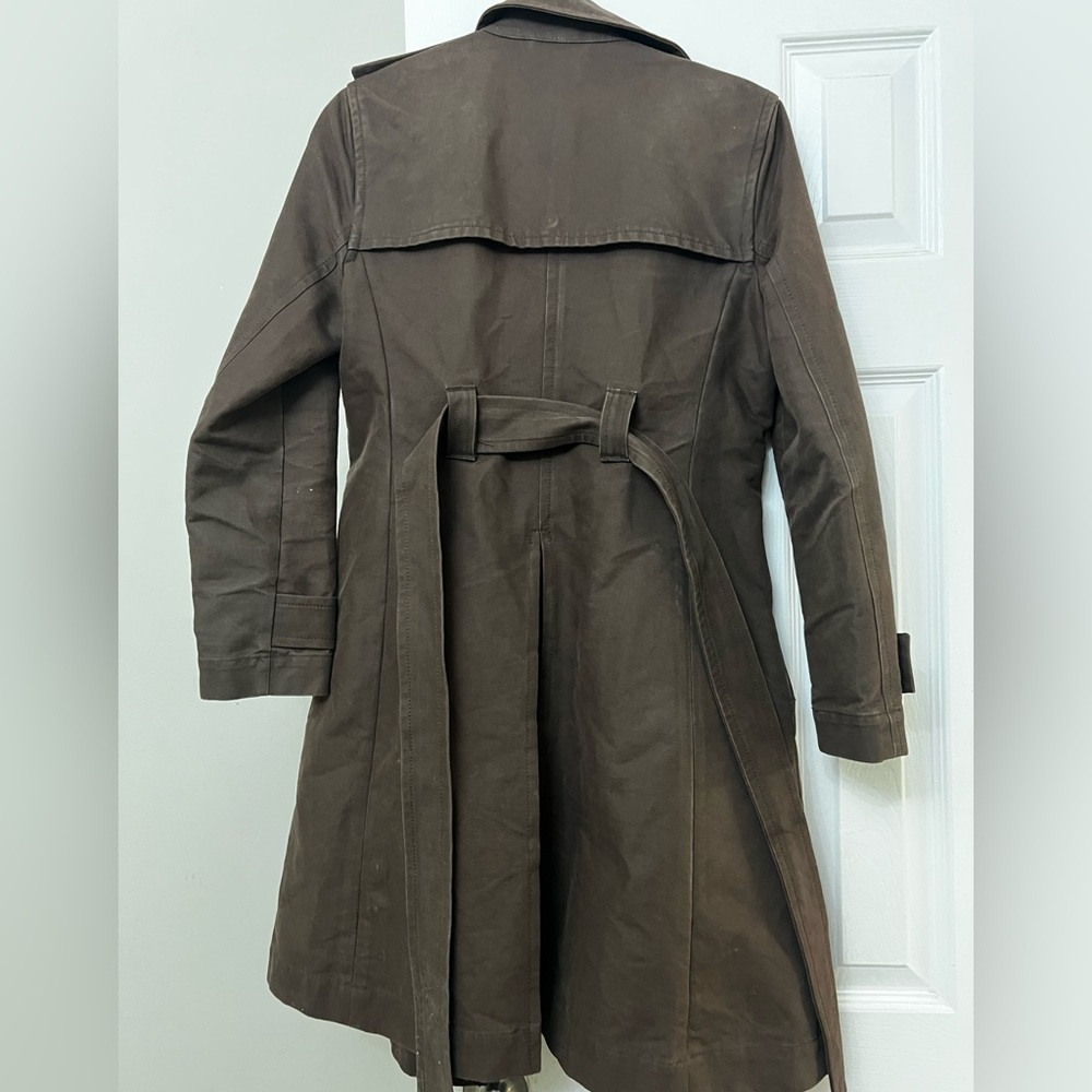 GAP Dark Brown Double-Breasted Trench Coat - Picture 11 of 15